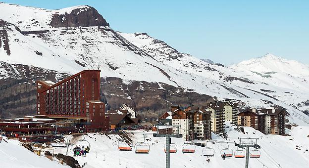 Centro de esquí en la Cordillera de los Andes